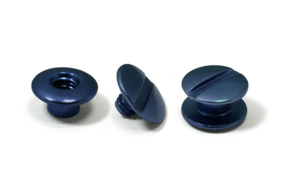 Tornillos de encuadernación de aluminio, azul oscuro