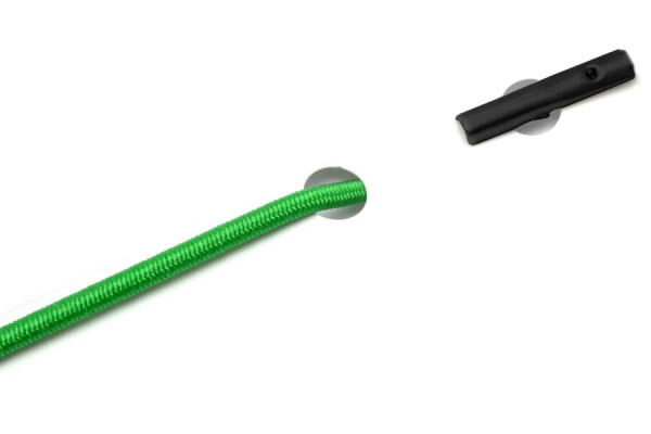 Cordones de goma con pasadores automáticos, verdes