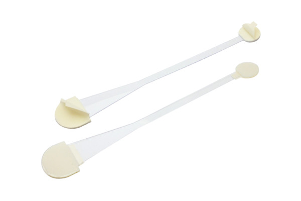 Wobblers de estantería de plástico, 150 mm, transparentes, con 2 superficies adhesivas