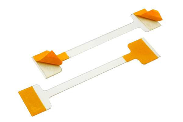 Wobblers de estantería de plástico, 75 mm, transparente, con 2 superficies adhesivas