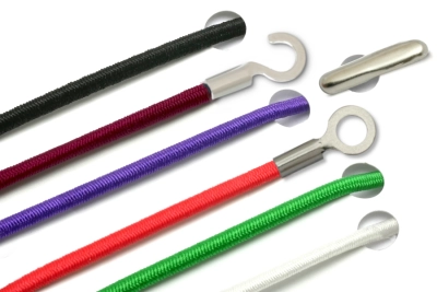 Cordones elásticos con pasador y terminal