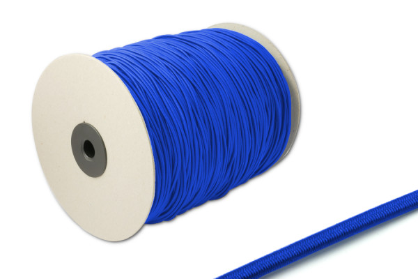 Cordón de goma, 2,2 mm de diámetro, en rollo de 500 m, azul medio