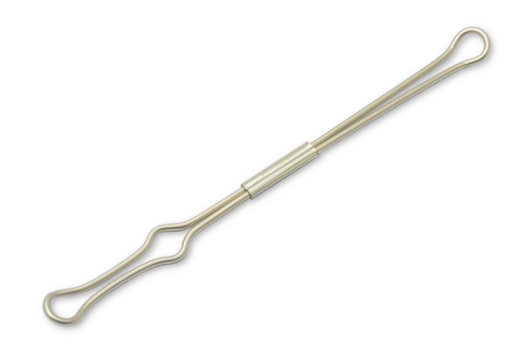 Drahtniederhalter, für 65 mm Ringabstand, 110 mm, vernickelt