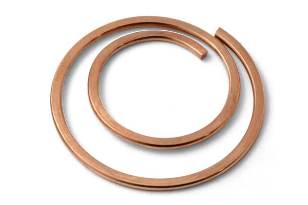 Büroklammern rund "circular", 20 mm Durchmesser, verkupfert