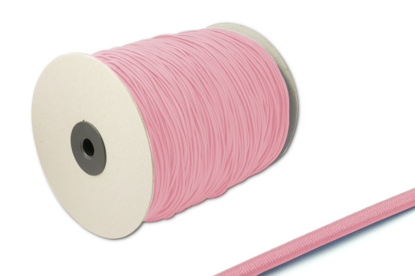Cordón de goma, 2,2 mm de diámetro, en rollo de 500 m, rosa