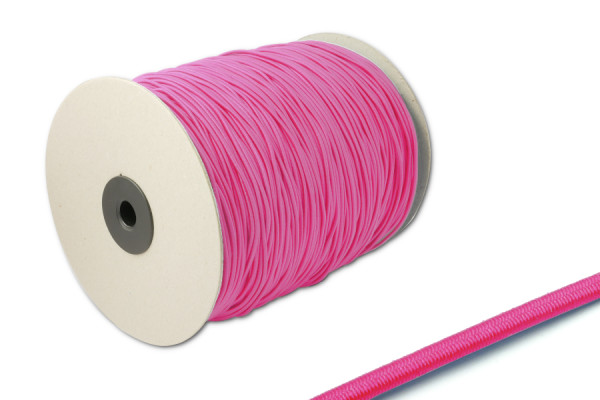 Cordón de goma, 2,2 mm de diámetro, en bobina de 500 m, rosa