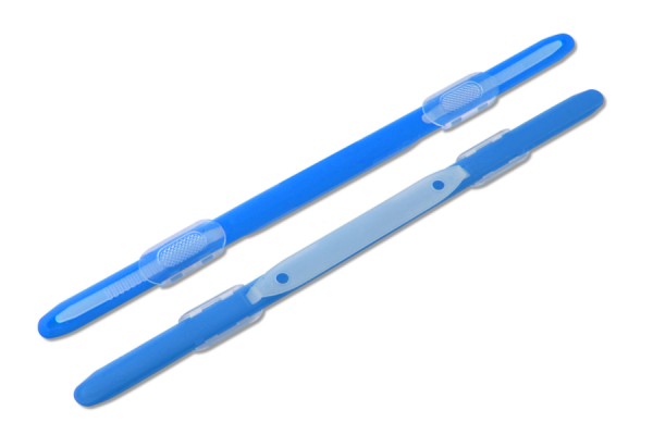 Heftverschlüsse aus Kunststoff, blau
