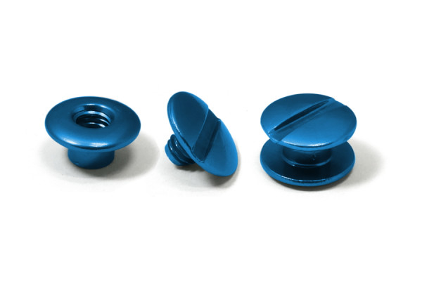 Tornillos de encuadernación de aluminio, azul medio