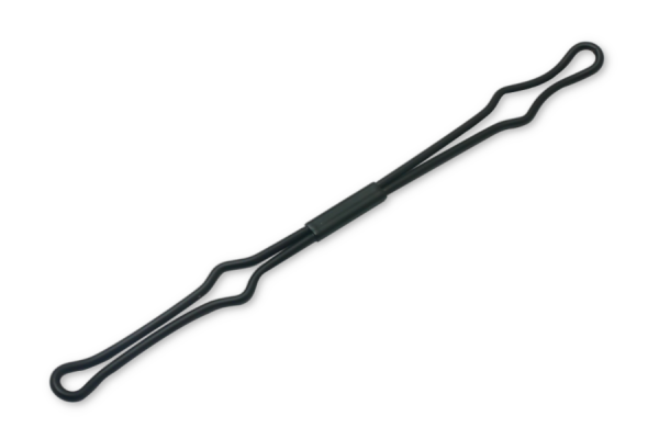 Drahtniederhalter, schmaler Einschub, 150 mm, schwarz