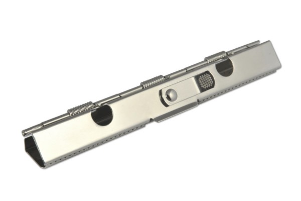 Blockklammern, 127 mm breit, vernickelt, mit Hebel