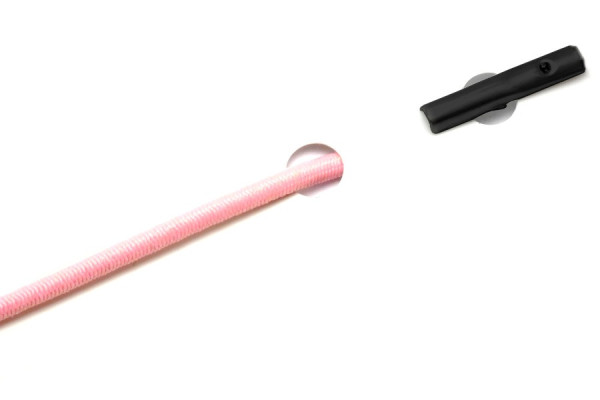 Cordones de goma con pasadores automáticos, rosa