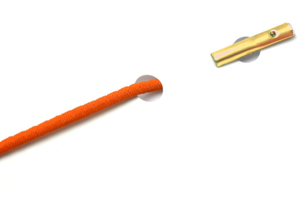 Cordones elásticos con pasadores automáticos, naranja oscuro