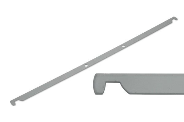Hängeschienen, grau pulverbeschichtet, 80 mm Lochung