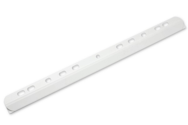 Klemmschienen mit Abheftfahne, 3-4 mm Fassung, weiss