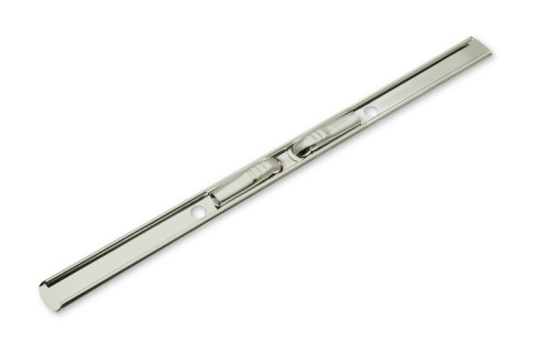 Listones embellecedores correderos para resortes en espiral, 202 x 13 mm, niquelados