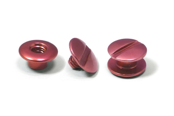 Tornillos de encuadernación de aluminio, rojos
