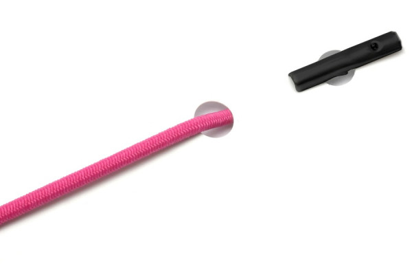 Cordones de goma con pasadores automáticos, rosa