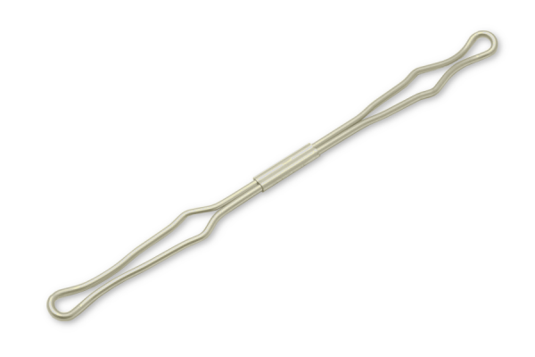 Drahtniederhalter, breiter Einschub, 150 mm, vernickelt