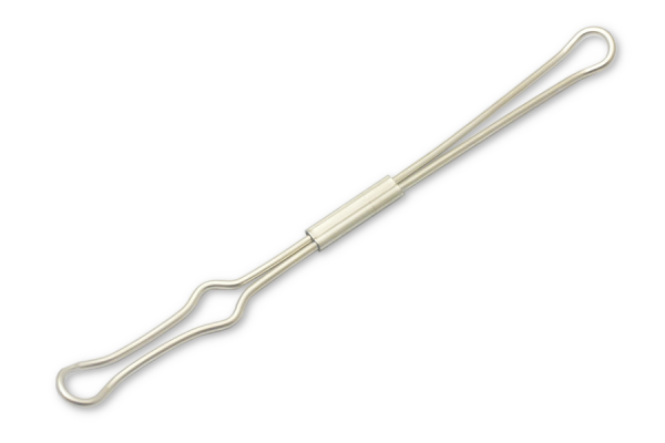 Drahtniederhalter, für 80 mm Ringabstand, 110 mm, vernickelt