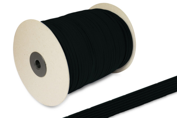 Goma plana, en rollo de 500 m, negra