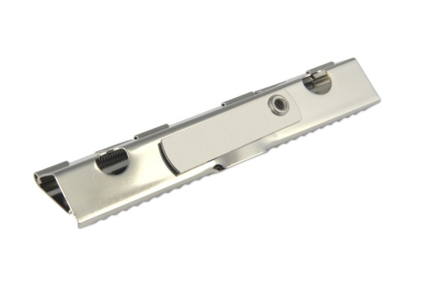 Blockklammern, 100 mm breit, vernickelt, mit Hebel