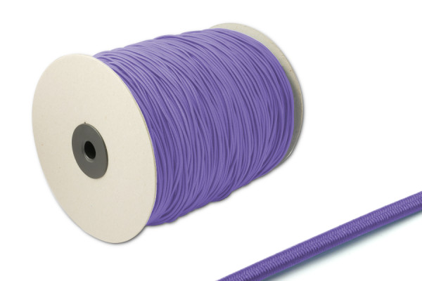 Cordón de goma, 2,2 mm de diámetro, en rollo de 500 m, color lila